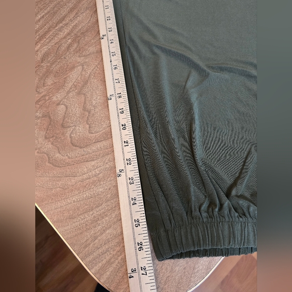 Nina Leonard Harem Pants Jogger Style Green Zipper Pockets 3X Plus - Picture 14 of 16